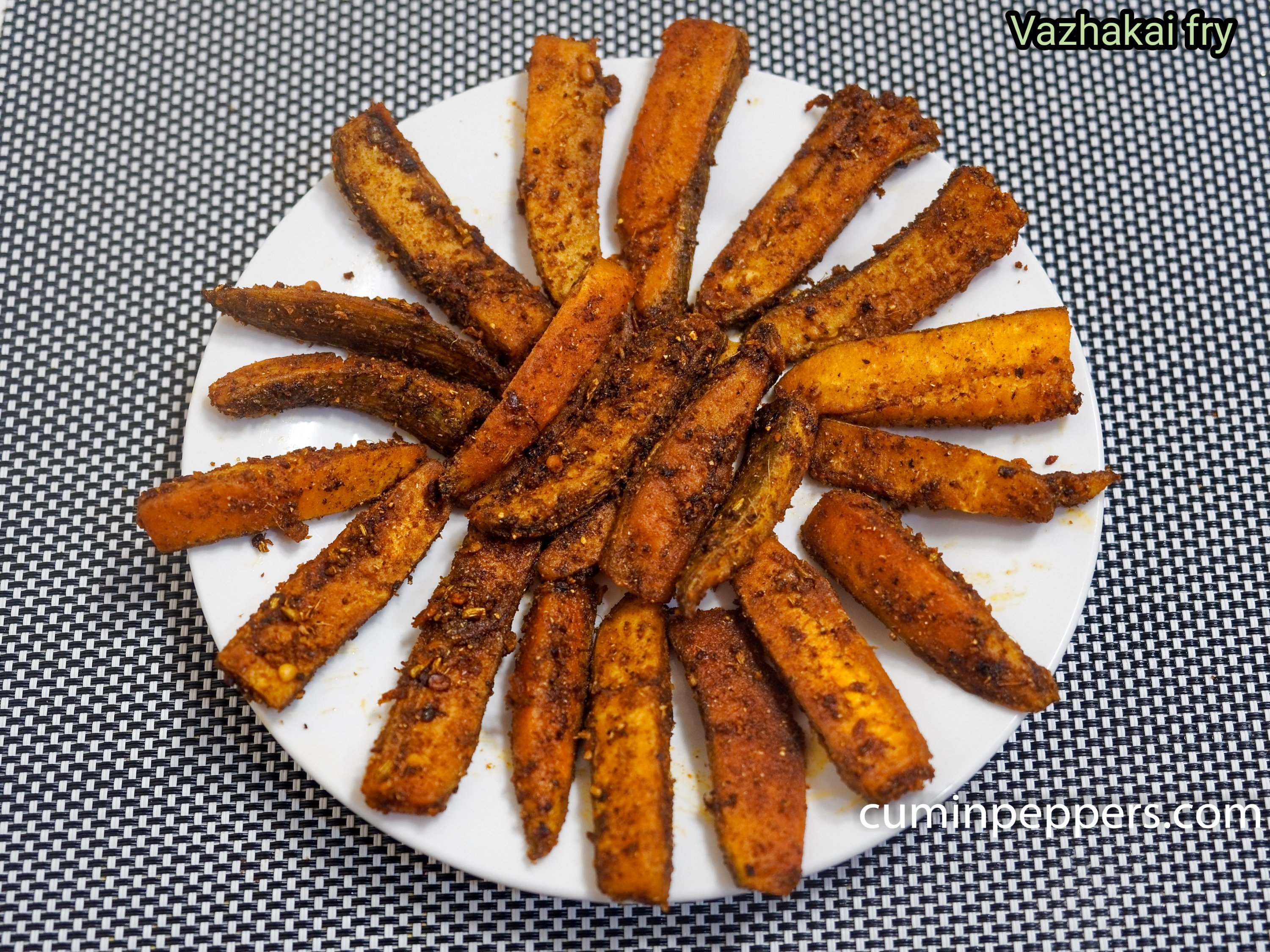 green banana fry | chettinad vazhakkai fry