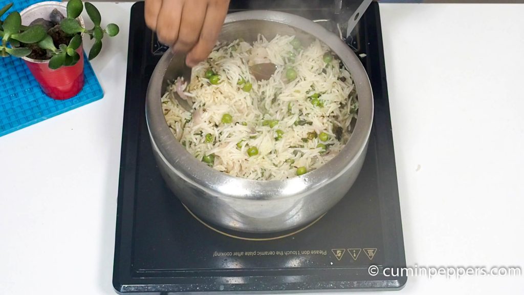 peas pulao | matar pulao