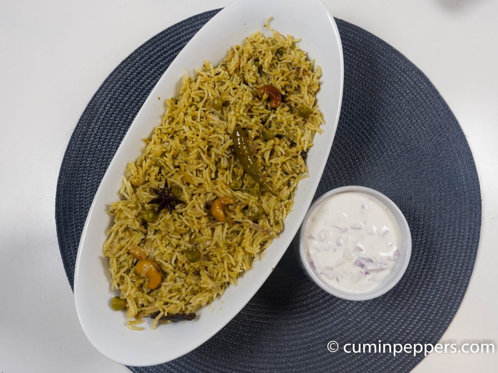 coriander leaves pulao