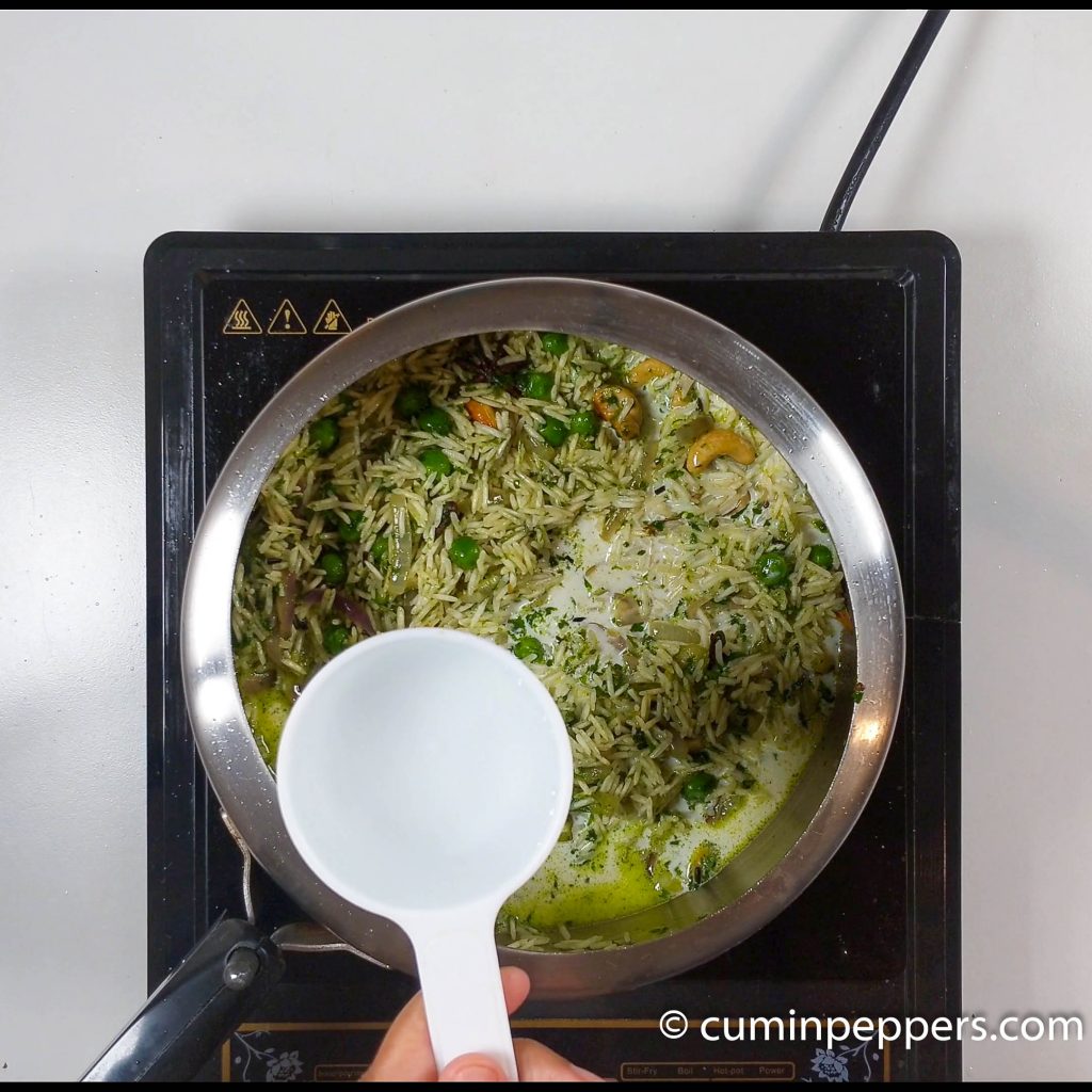 coriander leaves pulao