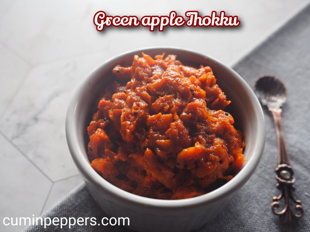 apple pickle | green apple thokku