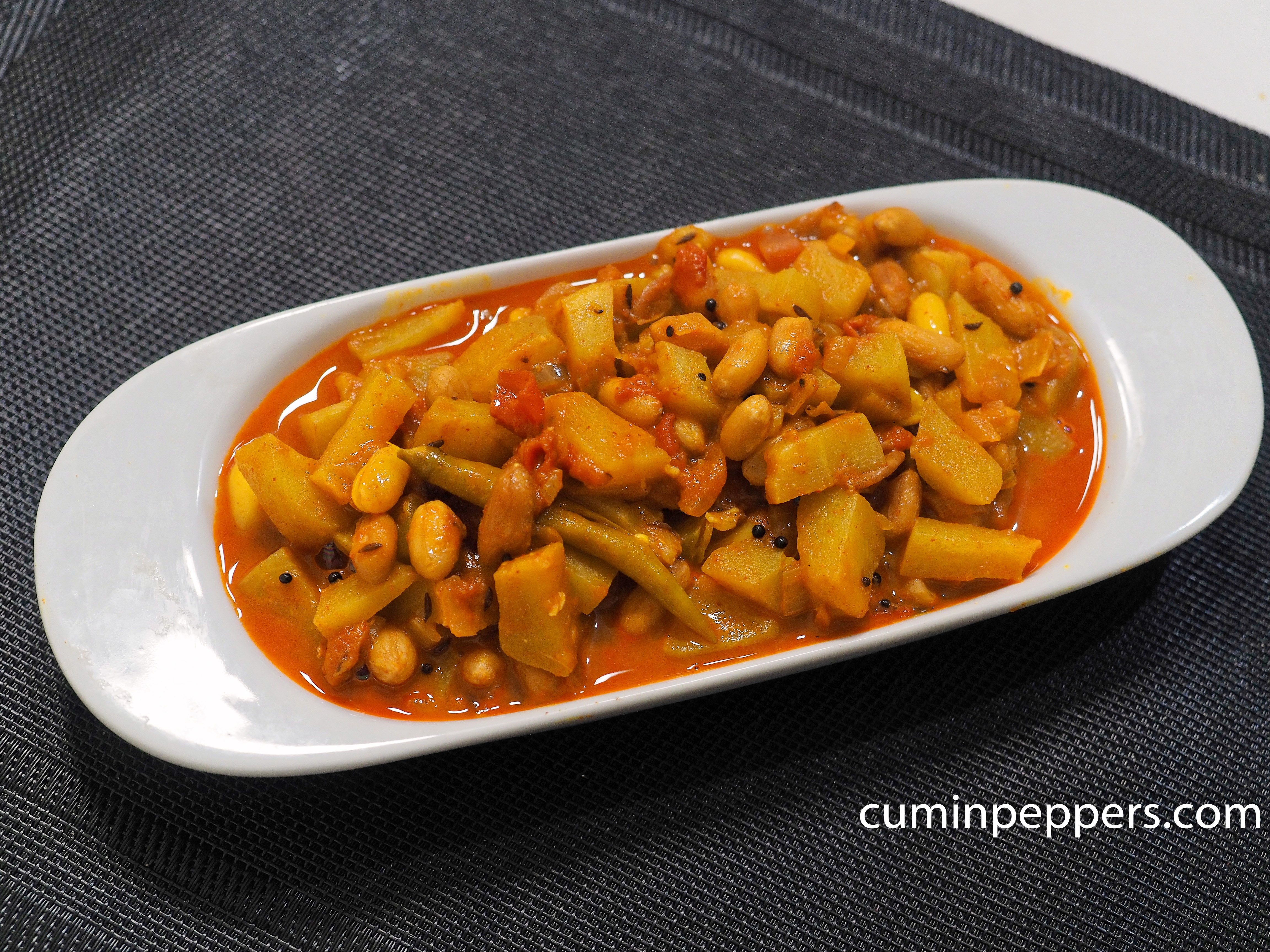 Chayote peanut masala