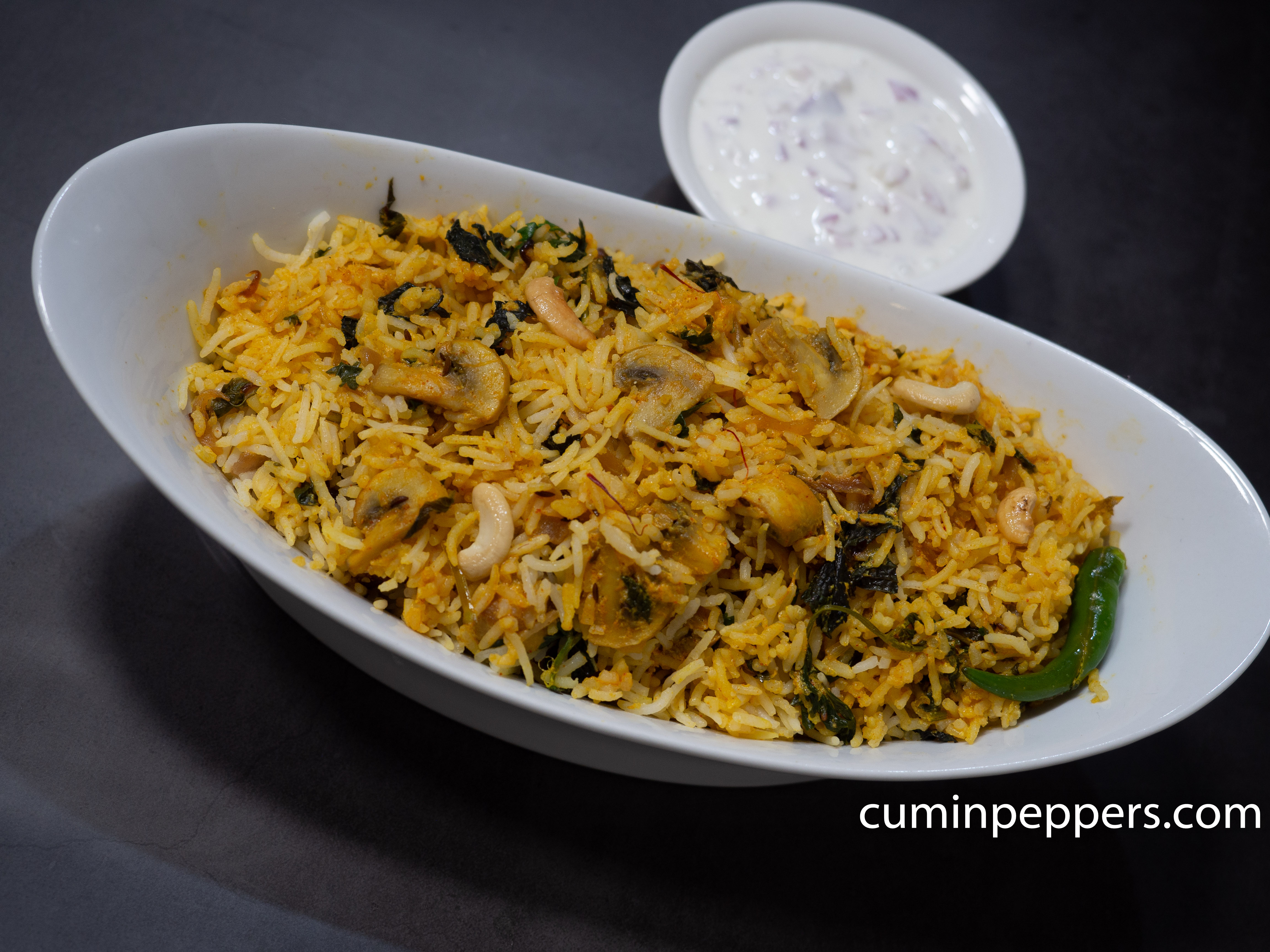 Mushroom dum Biriyani